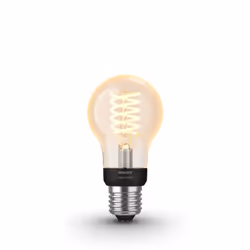 Philips Hue White Pack de 1 A60 E27 Filament Standard, Ampoule intelligente, Noir, Gris, Bluetooth/Zigbee, LED, E27, Lumière  ...