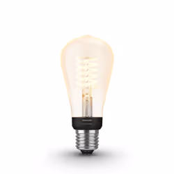 Philips Hue White ST64 Edison - Ampoule connectée E27, Ampoule intelligente, Noir, Gris, Bluetooth/Zigbee, LED, E27, Lumière ...