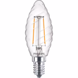 Philips Flamme et lustre, 2 W, 25 W, E14, 250 lm, 15000 h, Blanc chaud