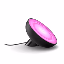 Philips Hue White and Color ambiance Lampe à poser Bloom, Lampe de table intelligente, Bluetooth/Zigbee, Noir, LED intégrée,  ...