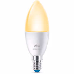 WiZ Ampoule flamme 40W C37 E14, Ampoule intelligente, Wi-Fi, Blanc, LED, E14, Lumière blanche douce
