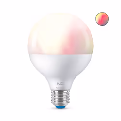 WiZ Globe 11 W (éq. 75 W) G95 E27, Ampoule intelligente, Wi-Fi, Blanc, E27, Multicolore, 2200 K