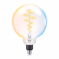 WiZ Ampoule à filament transparente 40W G200 E27, Ampoule intelligente, Wi-Fi, Transparent, E27, Multicolore, 2700 K