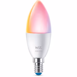 WiZ Ampoule flamme 40W C37 E14, Ampoule intelligente, Wi-Fi, Blanc, E14, Multicolore, 2200 K