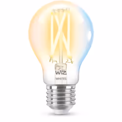 WiZ Ampoule filament transparente 6,7 W (éq. 60 W) A60 E27, Ampoule intelligente, Wi-Fi, Transparent, E27, Multicolore, 2700 ...