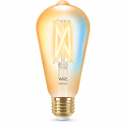 WiZ Ampoule ambre à filament 50 W ST64 E27, Ampoule intelligente, Wi-Fi, Or, E27, Multicolore, 2000 K