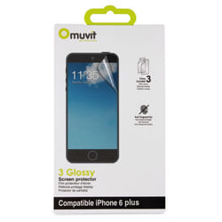 Muvit MUSCP0644 écran et protection arrière de téléphones portables Protection d'écran transparent Apple 3 pièce(s)
