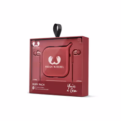 Fresh 'n Rebel 8GIFT04RU, Sans fil, Micro-USB, Enceinte portable mono, Rouge, Résistant aux chocs, Imperméable, IPX4