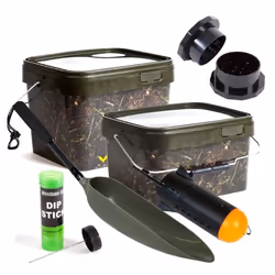Set daccessoires de pêche X2 - Pelle à amorcer broyeur dappâts fusée spod dipstick seaux de stockage