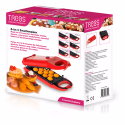 Trebs 6 in 1 2 gauffre(s) Rouge - Vue supplémentaire 9