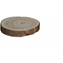 EDM - Base de bûche décorative en bois hauteur 3cm