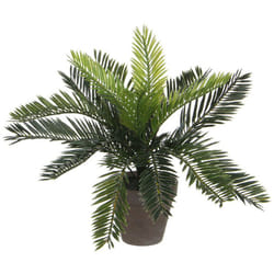 Palmier Sago (cyca Revoluta) Pvc Avec Pot Gris 33x11.5cm