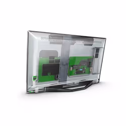 Philips 24HFL3014P/12, 61 cm (24"), 1366 x 768 pixels, HD, LED, DVB-C, DVB-T, DVB-T2, Noir, Transparent