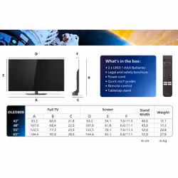 Philips 65OLED809/12 TV 165,1 cm (65") 4K Ultra HD Smart TV Noir 1300 cd/m²