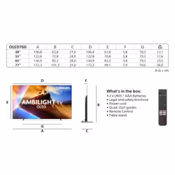 Philips 77OLED760 TV OLED 77 Pouces 4K Plat - Vue supplémentaire 4
