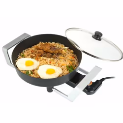 Bourgini Classic Magic Multi Pan Deluxe, Noir, Argent, Aluminium, 6 L, Couvercle amovible, 1800 W, 520 mm