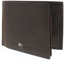 Portefeuille italien Johnson marron flap - Tommy Hilfiger