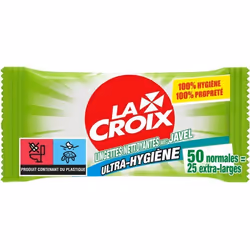 LACROIX Lingettes nettoyantes Désinfectant Javel Ultra Hygiène - x50
