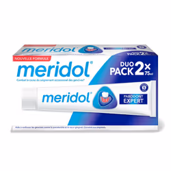 Dentifrice - Meridol - Parodont Expert - Lot de 2 x 75ml - Réduit plaque et saignements - Pour adultes