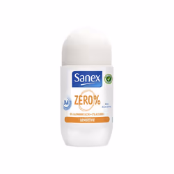 Sanex Zero% Sensitive 24h Déodorant Bille 50 ml, Femmes, Déodorant, Déodorant roll-on, Boîte, 50 ml, 24 h