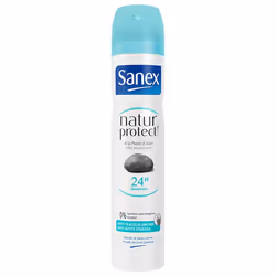Sanex Natur Protect Spray Anti Traces Blanches 200 ml, Femmes, Déodorant, Déodorant spray, Bouteille, 200 ml, 24 h
