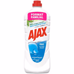 Un nettoyant ménager liquide qui allie propreté et fraîcheur ! Ajax nouvelle formule plus responsable avec 99% d'ingrédients  ...