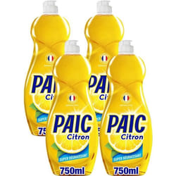 lots de 4 - Liquide Vaisselle Paic Citron 750ml
