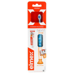 Elmex Brosse à Dents Souple Débutant 0-3 Ans + Mini-Dentifrice Anti-Caries 0-6 Ans 12 ml