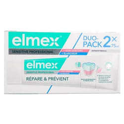 Elmex Sensitive Professional Répare & Prévient + Soin Gencives + Blancheur Lot de 2 x 75 ml