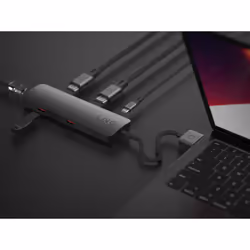 LINQ byELEMENTS LQ48011 station d'accueil 2 x USB 3.2 Gen 2 (3.1 Gen 2) Type-C Noir, Gris - Vue supplémentaire 10