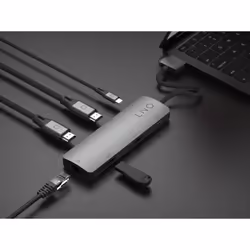 LINQ byELEMENTS LQ48011 station d'accueil 2 x USB 3.2 Gen 2 (3.1 Gen 2) Type-C Noir, Gris - Vue supplémentaire 11