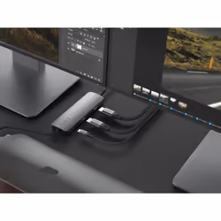 LINQ byELEMENTS LQ48011 station d'accueil 2 x USB 3.2 Gen 2 (3.1 Gen 2) Type-C Noir, Gris - Vue supplémentaire 13