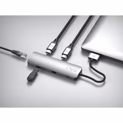 LINQ byELEMENTS LQ48011 station d'accueil 2 x USB 3.2 Gen 2 (3.1 Gen 2) Type-C Noir, Gris - Vue supplémentaire 18