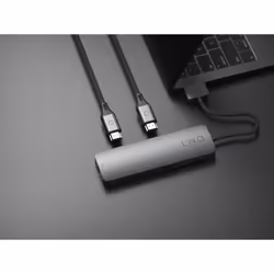 LINQ byELEMENTS LQ48011 station d'accueil 2 x USB 3.2 Gen 2 (3.1 Gen 2) Type-C Noir, Gris - Vue supplémentaire 21