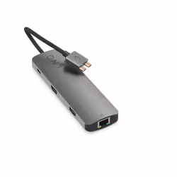 LINQ byELEMENTS LQ48011 station d'accueil 2 x USB 3.2 Gen 2 (3.1 Gen 2) Type-C Noir, Gris