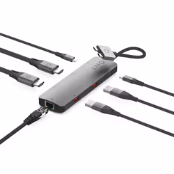 LINQ byELEMENTS LQ48011 station d'accueil 2 x USB 3.2 Gen 2 (3.1 Gen 2) Type-C Noir, Gris - Vue supplémentaire 5