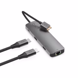 LINQ byELEMENTS LQ48011 station d'accueil 2 x USB 3.2 Gen 2 (3.1 Gen 2) Type-C Noir, Gris - Vue supplémentaire 6
