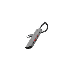 LINQ byELEMENTS LQ48014 station d'accueil USB 3.2 Gen 2 (3.1 Gen 2) Type-C Noir, Gris