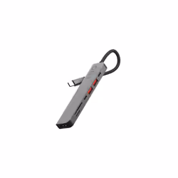 LINQ byELEMENTS LQ48016, USB 3.2 Gen 2 (3.1 Gen 2) Type-C, 100 W, Noir, Gris, MicroSD (TransFlash), MicroSDHC, MicroSDXC, SD, ...