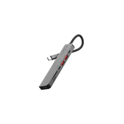 LINQ byELEMENTS LQ48016 station d'accueil USB 3.2 Gen 2 (3.1 Gen 2) Type-C Noir, Gris