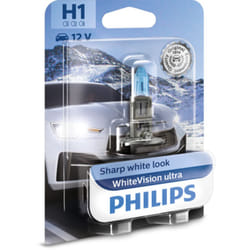 Ampoule halogène PHILIPS H1 WhiteVision Ultra 12V, 55W, 1 pièce