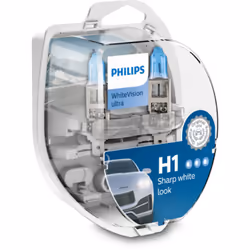 Ampoule halogène PHILIPS H1 WhiteVision Ultra 12V/55W, 2 pièce