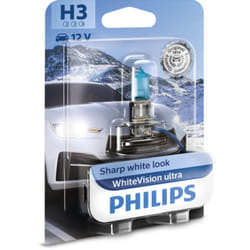 Ampoule halogène PHILIPS H3 WhiteVision Ultra 12V, 55W, 1 pièce