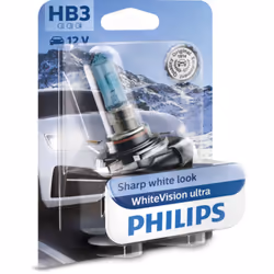 Ampoule halogène PHILIPS HB3 WhiteVision Ultra 12V, 60W, 1 pièce