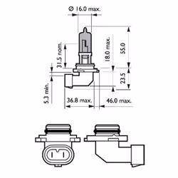 Ampoule halogène PHILIPS HB4 WhiteVision Ultra 12V, 55W, 1 pièce - Vue supplémentaire 4