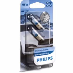 Ampoule halogène PHILIPS H6W WhiteVision Ultra 12V/6W, 2 pièce - Vue supplémentaire 3