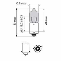 Ampoule halogène PHILIPS H6W WhiteVision Ultra 12V/6W, 2 pièce - Vue supplémentaire 5