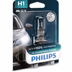 Ampoule halogène PHILIPS H1 X-tremeVision Pro150 12V, 55W, 1 pièce
