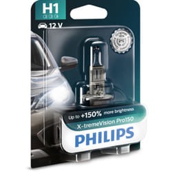 Ampoule halogène PHILIPS H1 X-tremeVision Pro150 12V, 55W, 1 pièce