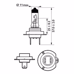 Ampoule halogène PHILIPS H7 X-tremeVision Pro150 12V, 55W, 1 pièce